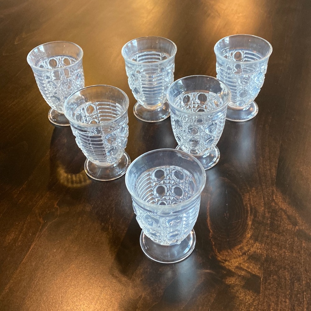 6 Vintage juice glasses